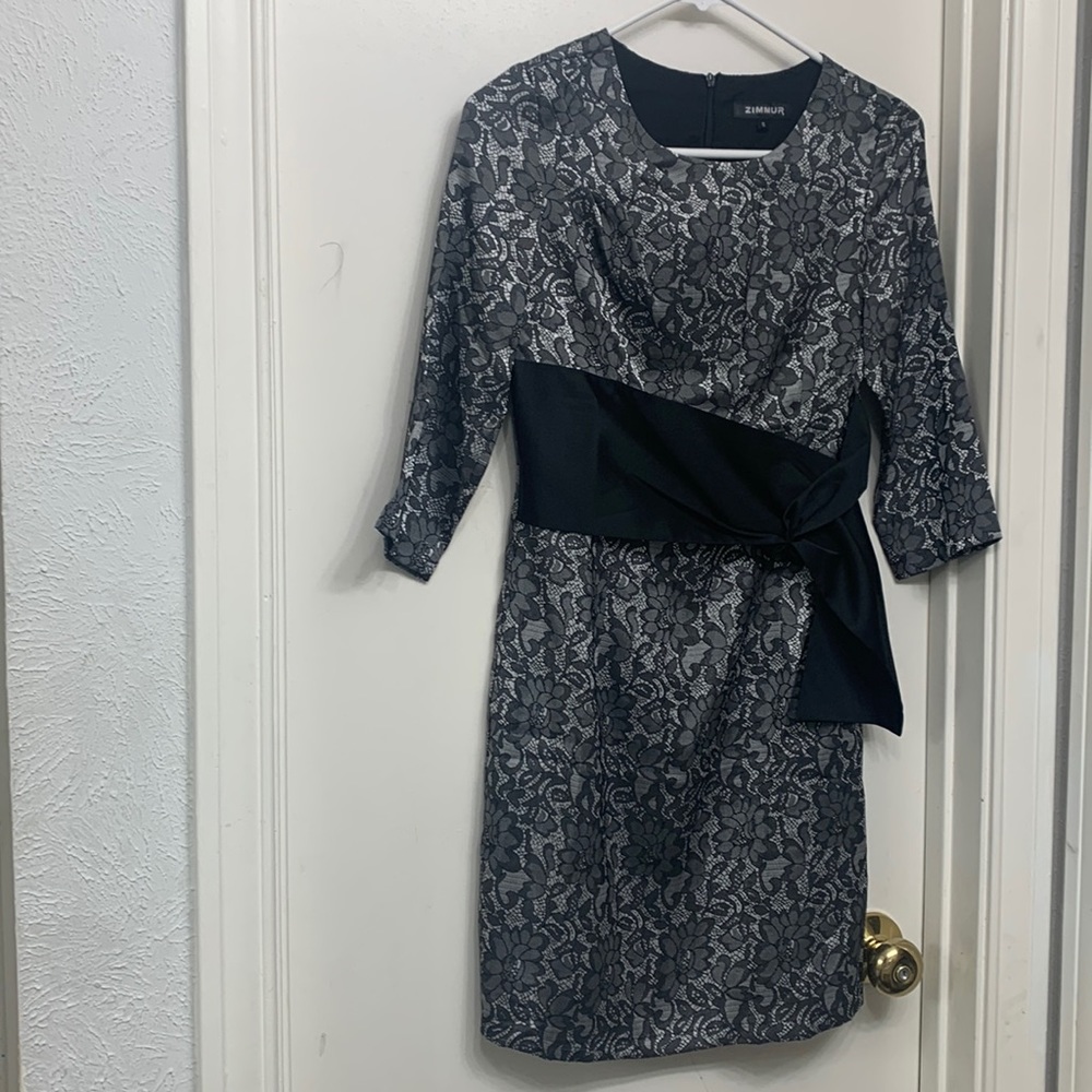 Zimmur dress gray black size s